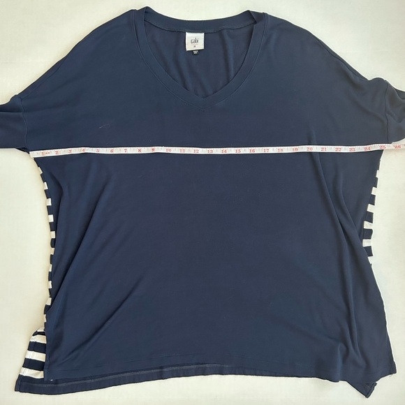 CAbi Top Women's Blue White Striped Long Sleeve Lighthouse Tee Medium #5742 - Picture 6 of 11